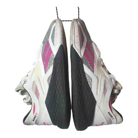 Reebok Cross Fit Nano 9.5 White & Pink &Grey Training Wide Toe Box - Picture 8 of 9